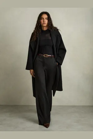 Reiss Wide-leg Tailored Trousers, 8R