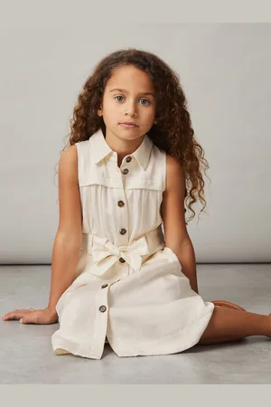 Reiss 9-13 yrs Tie-waist Collared Dress, Q04