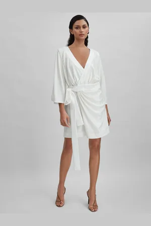 Halston Heritage Sequin Side Tie Mini Dress, , 6