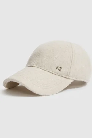 Reiss Oatmeal & shiny Silver Wool-blend Brushed Felt Cap