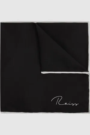 Reiss Plain Silk Pocket Square, 32x32cm