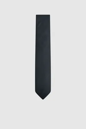 Reiss Ceremony Tie - Blue Silk Textured, One Size