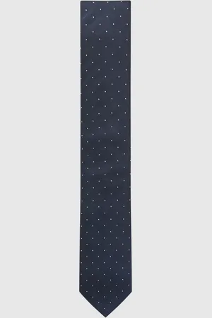Reiss Liam Silk Tie - Blue Polka Dot, One Size