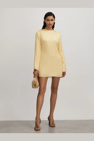 Anna Quan Plisse Raw Hem Mini Dress, , 6