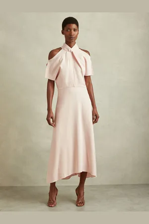 Reiss Twist Neck Cut Out Midi Dress, 4