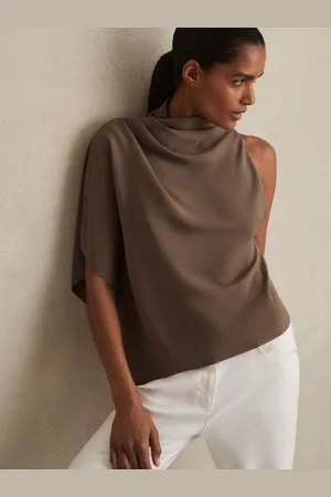 Reiss One-shoulder Draped Top, 4