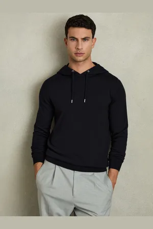 Reiss Merino Wool Drawstring Hoodie, XS