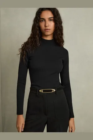 Reiss Fine-ribbed High-neck Top, XS