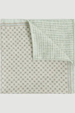 Reiss Silk Medallion-print Pocket Square