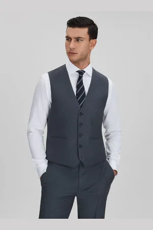 Reiss Humble Airforce Slim Fit Single Breasted Wool Waistcoat, 36