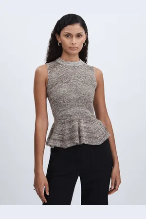 Anna Quan Winnie Top Peplum Top Cotton Knitted, Size: 14