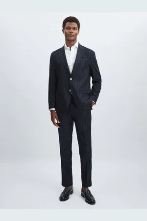 Oscar Jacobson Wool Slim-fit Pinstripe Suit Trousers, , 36