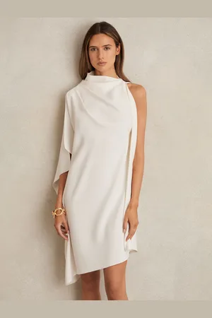 Reiss One Shoulder Draped Mini Dress, 6