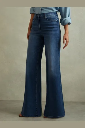 Reiss Ameria Mid Palazzo Jeans, 24R