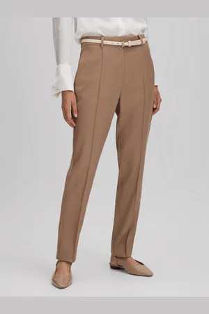 Reiss Wren Mink Neutral Petite Slim Fit Suit Trousers, 14