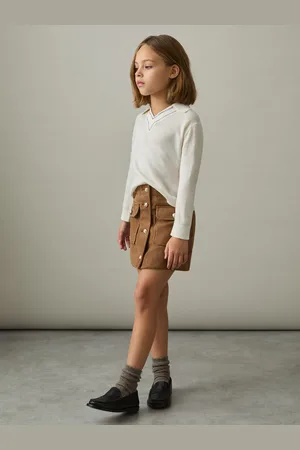 Reiss 4-9 yrs Suede Flap Pocket Skirt, K05