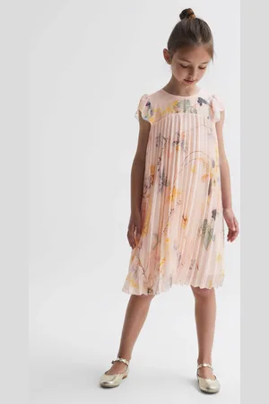 Reiss Sade Cap Sleeve Dress Floral, Pink & green Size: 9