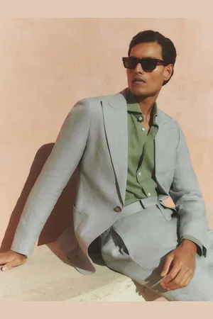 Reiss Linen Single-breasted Suit Blazer Slim-fit, 40