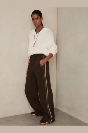 Reiss Side-stripe Wide-leg Trousers, 4R