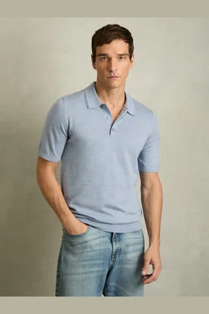 Reiss Merino Wool Short-sleeve Polo Shirt, XS