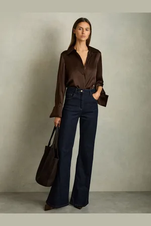 Reiss Silk Double-cuff Button-through Shirt, 6