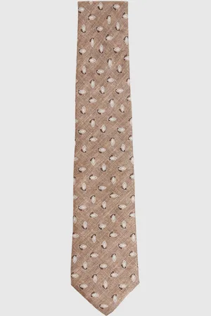 Reiss Silk Geometric Print Tie