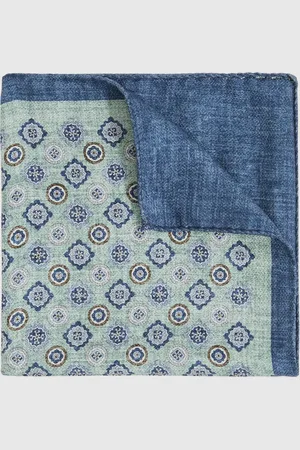 Reiss Silk Medallion-print Pocket Square