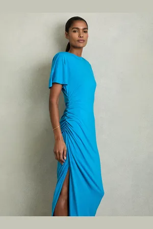 Reiss Blend Ruched Midi Dress, 4