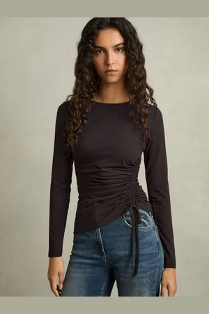 Reiss Jersey Ruched Top, XS