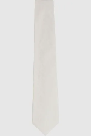 Reiss Linen Textured Tie