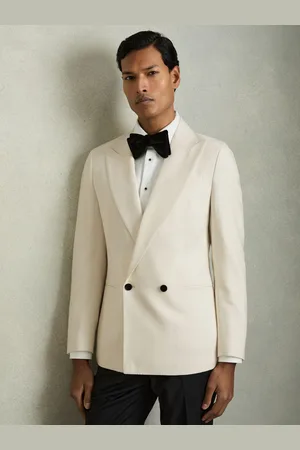 Reiss White Slim Fit Single-breasted Stretch Suit Blazer, 40