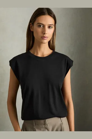Reiss Cotton Capped Sleeve T-shirt, XS