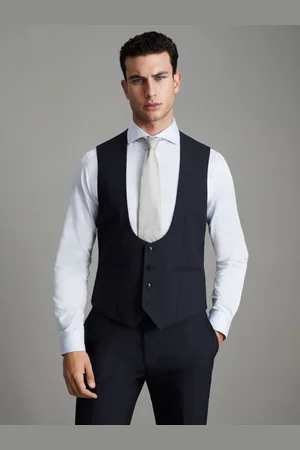 Reiss Bold Horse Shoe Slim Fit Wool Waistcoat, 36R