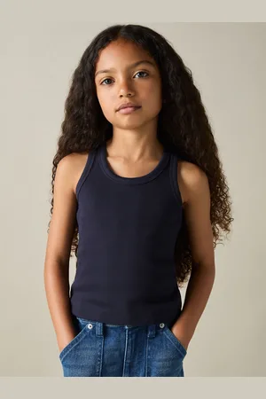 Reiss Violet Vest Cotton Ribbed, Size: 45Y