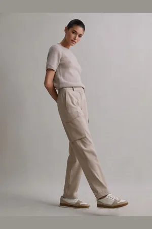 Reiss Mid Rise Cargo Trousers, 4