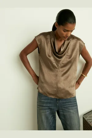 Reiss Fina Neck Top Hammered, Size: 4