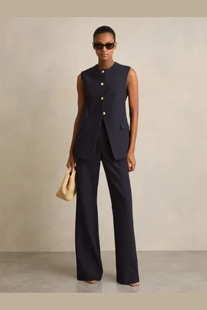 Reiss High-neck Longline Waistcoat, 8