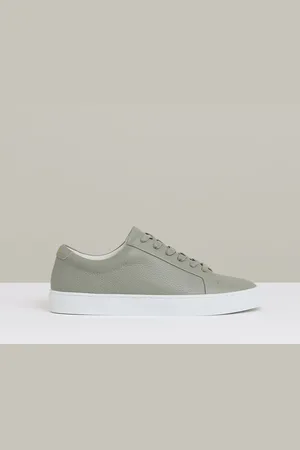 Reiss Tumbled Leather Trainers, E41