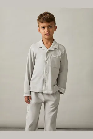 Reiss Myers 3-9 yrs Brushed-cotton Piped-trim Pyjamas, 56Y