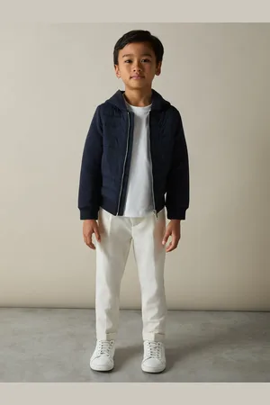 Reiss 3-9 yrs Interlock Hybrid Hooded Puffer Jacket, 89Y