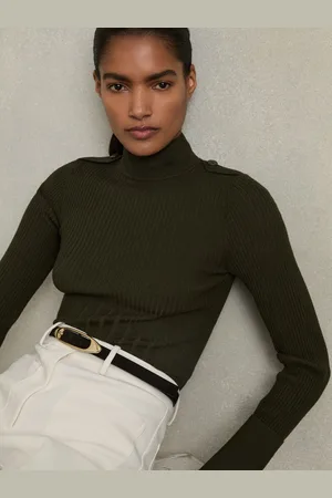 Reiss Rib-knit High-neck Top, XS