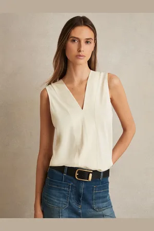 Reiss Mira V-neck Shell Top, XS