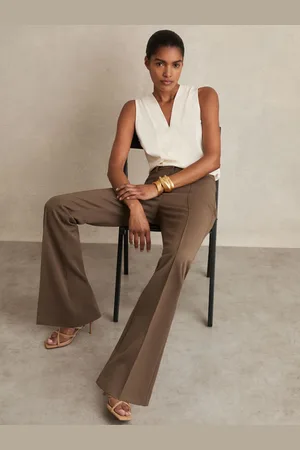 Reiss Flared Suit Trousers, 4