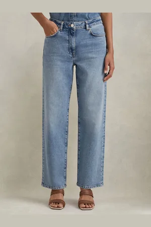 Reiss Petite Mid Rise Straight Leg Jeans, 24