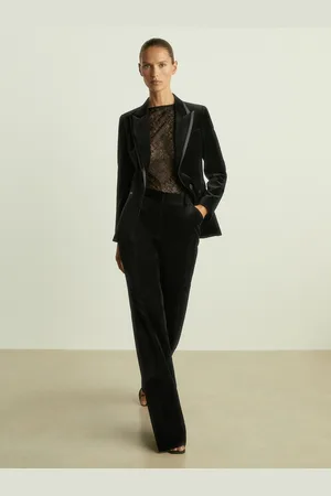 Reiss Velvet Flared Suit Trousers, 4R