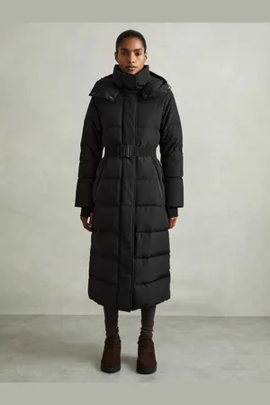 Reiss Dalby Hooded Puffer Coat Quilted, Size: L