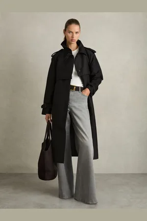 Reiss Gabardine Trench Coat With Cotton, 4
