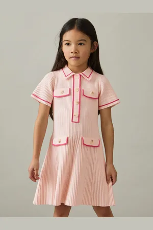Reiss 4-9 yrs Rib-knit Button-down Dress, 56Y