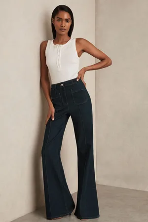 Reiss Patch Pocket Flared Jeans, 24R