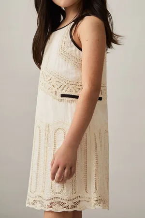 Reiss Contrast Trim Lace Dress, Q04